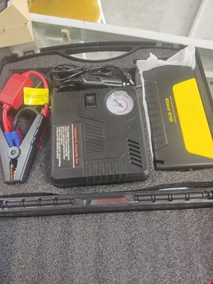جامپ استارتر | پمپ باد | پاور بانک Versatile jump starter and power bank with air pump