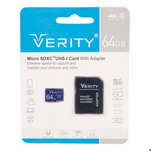 Verity Micro SD UHS-I 64GB Card Memory With Adapter  fiyat kirici