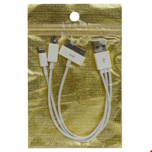 کابل کوتاه 3 سر MicroUSB/Lightning/TAB P1000 شرینک