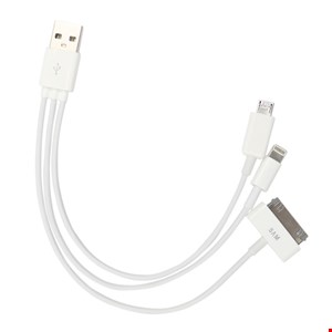 کابل کوتاه 3 سر MicroUSB/Lightning/TAB P1000 شرینک