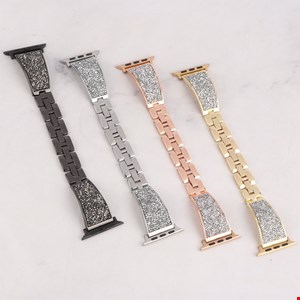 بند اپل واچ سوارسکی رولکس 42/44/45/49mm نقره ای و طلایی